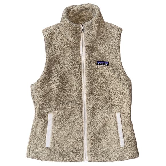 Patagonia Los Gatos Fleece Tan & White Women's Small - Picture 1 of 7